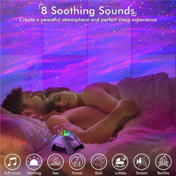 Star/Galaxy Projector for Bedroom,White Noise&Bluetooth Speaker Aurora Projector - Picture 6 of 6